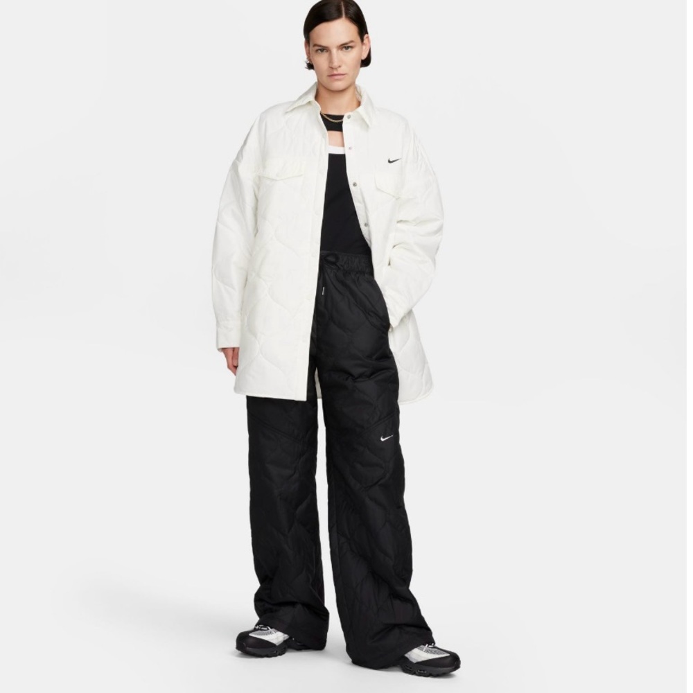Nike Sportswear Women's Essentials‎ Quilted Trench in Sail Color Size Large